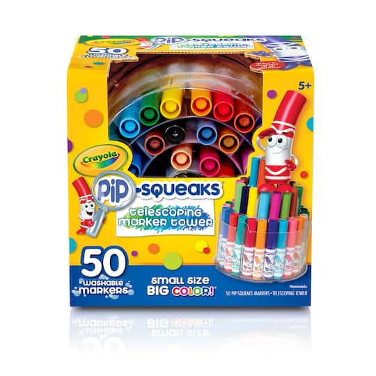 6 Packs: 50 ct. (300 total) Crayola® Pip-Squeaks™ Telescoping Marker Tower | Michaels®